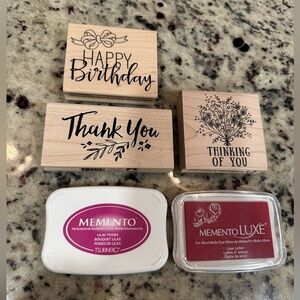 Set of 3 Stamps with Ink Pads